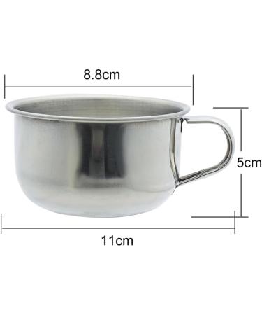 Lasersm Stainless Steel Shaving Soap Bowl - Gripped Foam Cup for Men 3.46x1.97 inches Silver | Perfect Razor Accessory for Smooth Shaves - Buy Online on GoSupps.com