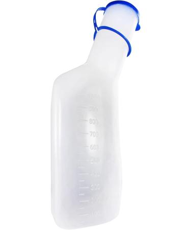 Medi-Inn Urine Bottle for Men 1000ml - Milky PP with Bed Holder & Cleaning Brush | Best International Shipping - Buy Online on GoSupps.com
