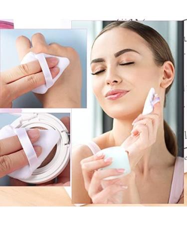 12 Triangle Velvet Powder Puffs Set - Dual-Use Makeup Puffs for Face - Washable & Soft - Ideal for Loose or Pressed Powder - Available in Various Colors - Buy Online on GoSupps.com