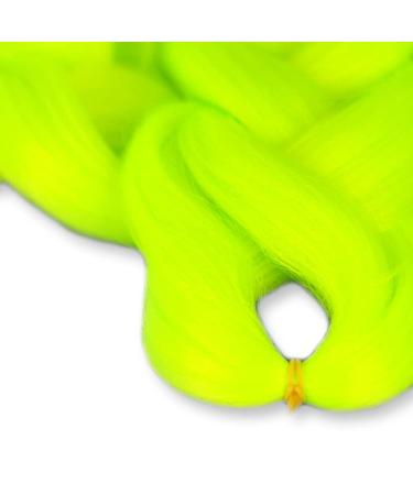 Buy Mybraids 2m Premium Braid Hair - 1-Colored for Rasta Braids Dreads & Crochet Twists | 22-Y Neongelb - Buy Online on GoSupps.com