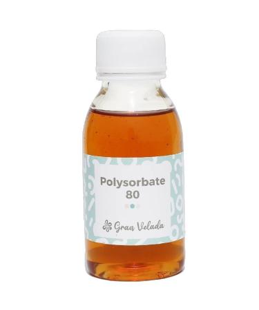 GRAN VELADA Gran Velada Polysorbate 80 liquid 100 g | O/W emulsifier and non-ionic surfactant | Moisturizing and hydrating properties | Suitable for creams scrubs gels and bath bombs