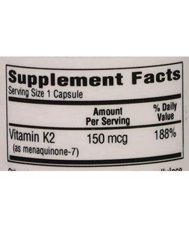 Bio-Tech Pharmacal MK-7 (Vitamin K2) 100 Capsules | All-Natural Cardiovascular & Bone Health Support | Dairy-free, Gluten-free, Non-GMO | Kosher, Halal, Soy-free - Buy Online on GoSupps.com