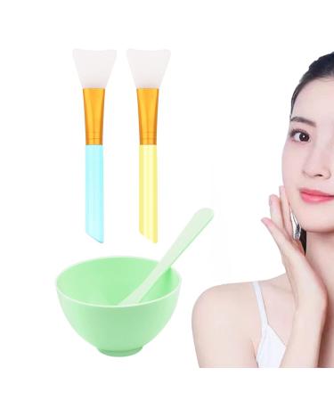 Face Mask Mixing Bowl Set - DIY Facial Mask Mixing Tools with Spatula & Brushes | Pack of 7 - Green - Buy Online on GoSupps.com