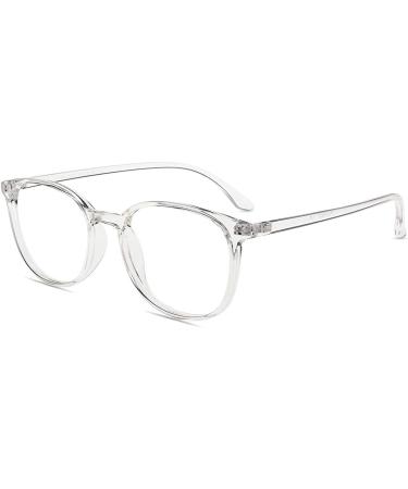 Firmoo reading glasses with prescription 1.75 for women men blue lights computer reading glasses for screens glare -free reading aid tr90 transparent 1.75x transparent