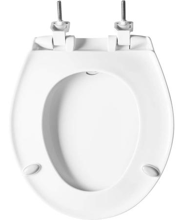 BEMIS 790TDGSL 000 Heavy Duty Closed Front Plastic Toilet Seat with Cover will Slow Close  Never Loosen & Reduce Call-backs  ROUND  Plastic  White White Round Toilet Seat - Buy Online on GoSupps.com