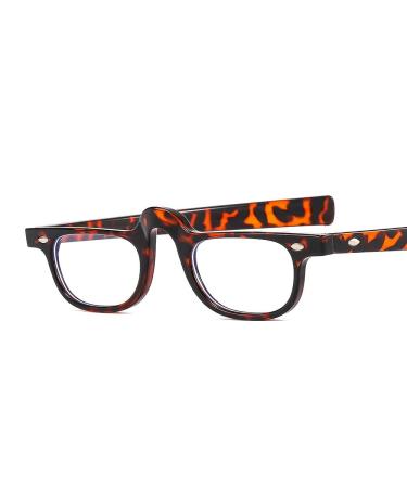 Anti Eye Strain Computer Readers Retro Reading Glasses Blue Light Blocking Flat Light Mirror Presbyopic Glasses +350 Tortoiseshell