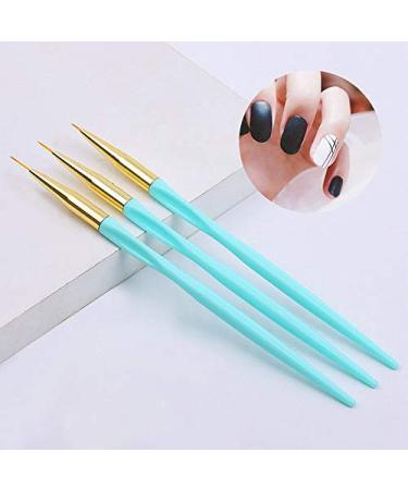 3pcs Nail Art Liner Pens Flower Painting & Drawing Tools in Candy Blue | Perfect for Manicures International Shipping Available - Buy Online on GoSupps.com