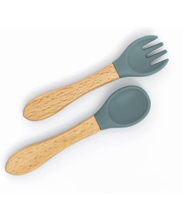 Yum Yum's Silicone Baby Weaning Set of 10 with Suction Bowl, Spoon, Fork & Cup - Blue | Baby Feeding Set for Easy Transition to Solids - Buy Online on GoSupps.com