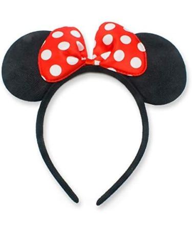 24 Pack Deluxe Mouse Costume Ears Headband - Black & Red Hair Accessories for Kids' Birthday Parties & Baby Showers - Buy Online on GoSupps.com