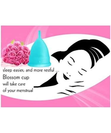 Blossom Menstrual Cup | Say No to Tampons | Reusable Silicone Period Cup (Small Blue) - Buy Online on GoSupps.com