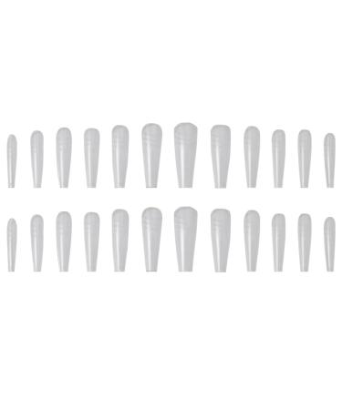 AJTUTUS Long Clear Tips Tips Guiding Line Tips Full Cover Tips with Positioning Line for
