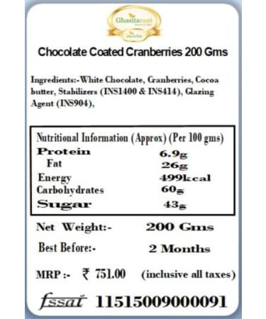 Jaiccha Ghasitaram Diwali Gifts Chocolate - Chocolate Coated Cranberries with 2 T-Lites - Buy Online on GoSupps.com