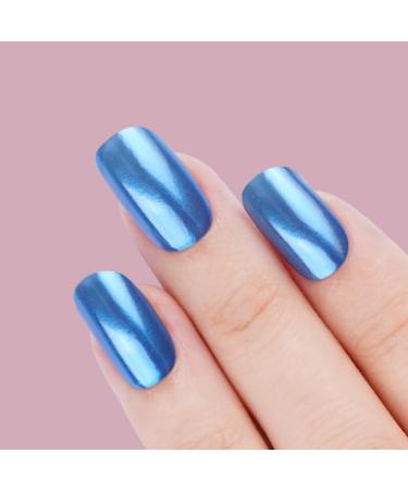 Danni & Toni Half hardened gel nail films (Astral Dive) blue mirror glossy uv gel nail foil nail design nail foil self-adhesive wraps 28 sticker astral dive-de