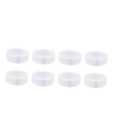 minkissy 8 Rolls Eyelash Tape Lash Tool Cloth Eye Skin Protective Tape Lashes Tool Chinese Hair Comb Eye Protective Tape Foam Tape Lash Extension Eyes Fake Eyelashes White Non-woven Fabric 4X4X1.25CM White