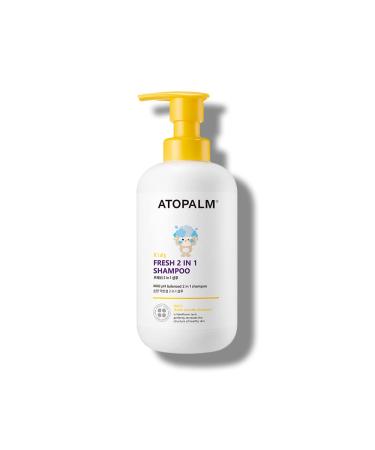 ATOPALM Fresh 2 in 1 Shampoo 15.5 Fl. Oz, 460ml, Kids Tear-Free Shampoo & Conditioner | Mild Cleanser for Sensitive Scalp and Weak Hair | Tangle-Free Care with Argan Oil 15.5 Fl Oz, 460ml
