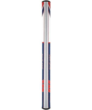 SuperStroke Traxion Flatso 17 Golf Putter Grip Red/White/Blue (Flatso 2.0) | Advanced Surface Texture for Improved Feedback and Tack | Unique Parallel Design for Minimized Grip Pressure - Buy Online on GoSupps.com