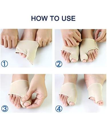 Bunion Corrector & Toe Straightener | Bunion Pain Relief Sleeves with Silicone Gel Pad | Hallux Valgus Support Protectors (Upgrade) - 1 Pair - Buy Online on GoSupps.com