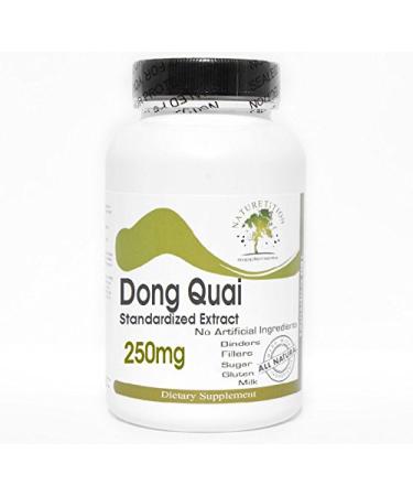 Dong Quai Standardized Extract 250mg 100 Capsules - No Additives Naturetition Supplements