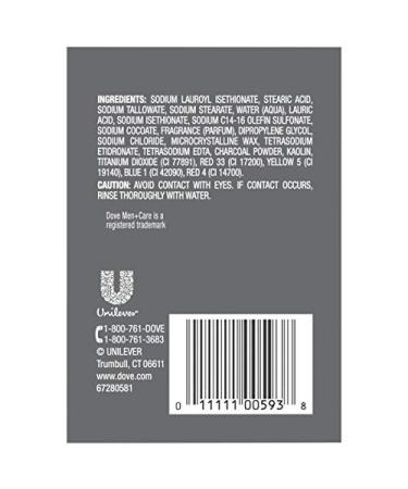 Dove Men+Care Elements Charcoal + Clay Body and Face Bar 4 oz - Pack of 4 - Buy Online on GoSupps.com