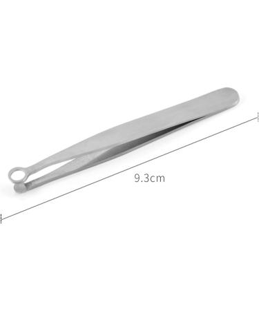Stainless Steel Nose Hair Trimmer & Tweezers | Universal Eyebrow & Facial Hair Cutting Scissors - Red - Buy Online on GoSupps.com
