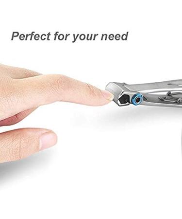 Lanko Nail Clipper Set Thick Toenail & Fingernail Cutter With Wide Jaw Opening Stainless Steel Nail File Ingrown Manicure Pedicure Kit For Men & Women Silver - Buy Online on GoSupps.com