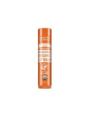 Dr. Bronners Organic Orange Ginger Lip Balm 0.15 OZ