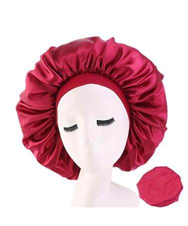 Satin Extra Large Sleep Cap 6-Pack - Jumbo Bonnet with Comfort Elastic Band - Buy Online on GoSupps.com