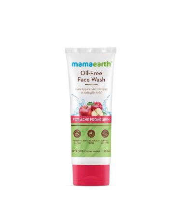 Mamaearth Oil-Free Face Wash with Apple Cider Vinegar | Salicylic Acid Cleanser for Oily & Acne Prone Skin | Clear Excess Oil | SLS Paraben Free 3.38 Fl Oz (100ml) 3.5 Fl Oz (Pack of 1)