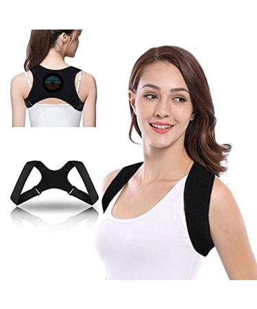 Nebula Voyager - Back Posture Corrector for Women & Men - Shoulder Brace Back Posture Corrector - Back Straightener Posture Corrector (Black Adjustable One Size Fits All) Black Medium