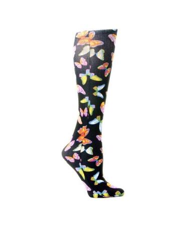 Red Moby Celeste-Stein-CMPSQ-2-450 15-20 mmHg Compression Sock - Queen - Black Butterflies