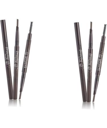 Beavorty 2pcs 2 1 Soft eyebrow pencil waterproof brow pencil waterproof eyebrow pen eyebrow filler Coffee 1 count (Pack of 1) As Shownx2pcs - Buy Online on GoSupps.com