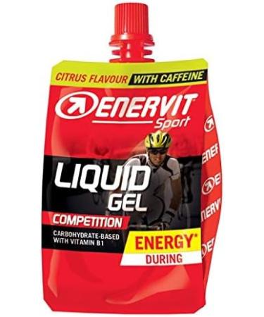 Enervit Sport Liquid Gel Citrus with Caffeine | High Carb Energy Gel for Running & Cycling | 18x60ml Pack - Buy Online on GoSupps.com