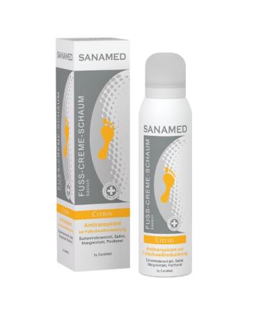 Sanamed Foot Cream Foam Citrine Foot Deodorant for Sweaty Feet with Panthenol Sage 150ml - Buy Online on GoSupps.com