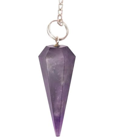 Amethyst Gemstone Dowsing Pendulum - Handcrafted Healing Crystal for Scrying and Witchcraft Supplies - Buy Online on GoSupps.com