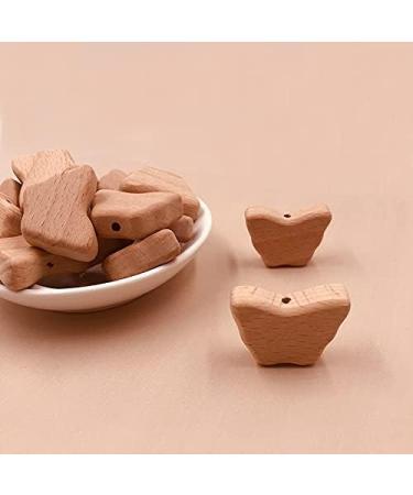 Wendysun 10pcs Animal Butterfly Wood Teether Set - Natural Baby Teething Toy - Buy Online on GoSupps.com