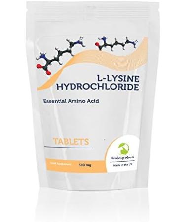 L-Lysine Hydrochloride 500mg - Premium Health Supplement | Amino Acid for Healthy Mood | 30/60/120/180/250 Tablets - Free International Shipping - Buy Online on GoSupps.com