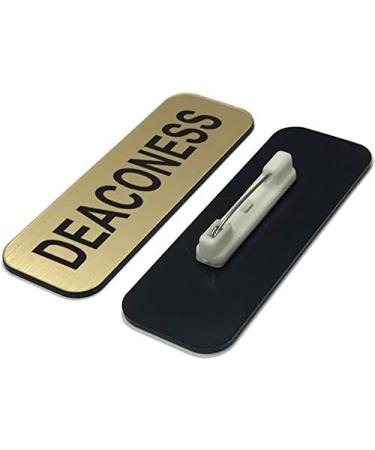 Deaconess 1 x 3" Name Tag Brushed Gold (3 Pack) - Buy Online on GoSupps.com