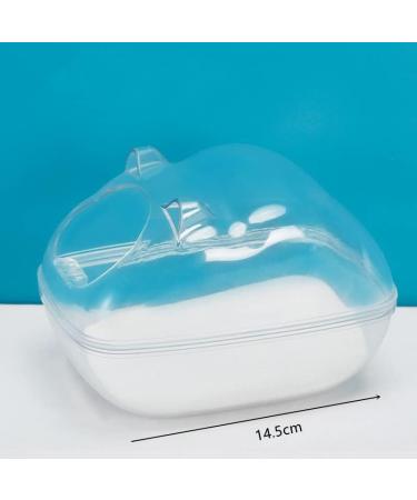 Timeshunall 1 Pcs Hamster Bathroom Washroom Clear Toilet Box Sand Bath Container Cute Hamster Bathroom for Small Animal Hamster Gerbil - Buy Online on GoSupps.com