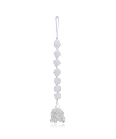 XIANNVXI Clear Quartz Crystal Hanging Healing Crystals Gemstones Decor Tumbled Stones Car Rearview Mirror Wall Hanging Crystals Reiki Crystal Gifts