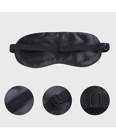 Silk Sleep Eye Mask - Padded Shade Patch for Women and Men - Black - Buy Online on GoSupps.com