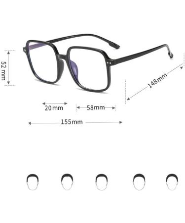 Newada Large Square Reading Glasses - HD Blue Light Blocking Computer Readers +0.00 Magnification Stylish Blue Design - Buy Online on GoSupps.com
