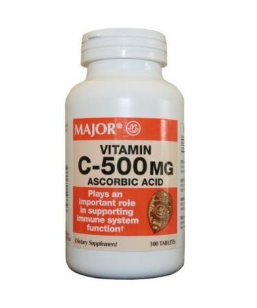 Vitamin C 500 mg 300 Tablets by major