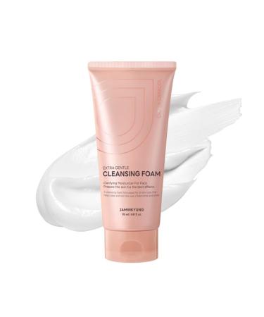 Jaminkyung Extra Gentle Cleansing Foam, Korean Face Wash with Snail Mucin & Soothing Portulaca, Hydrating Facial Cleanser for Sensitive Skin, Non-Stripping Daily K-Beauty Formula 5.9 fl oz (175ml)