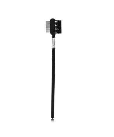 High Quality Metal Steel Eyebrow Comb Eyelash Brush Wooden Handle Double Head Eyebrow Extension Makeup Tool