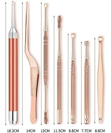 MACIMO Stainless Steel LED Ear Wax Remover - Gentle Earpick Curette for Ear Cleaning - Gold Ear Cleaner Spoon Tool - Buy Online on GoSupps.com