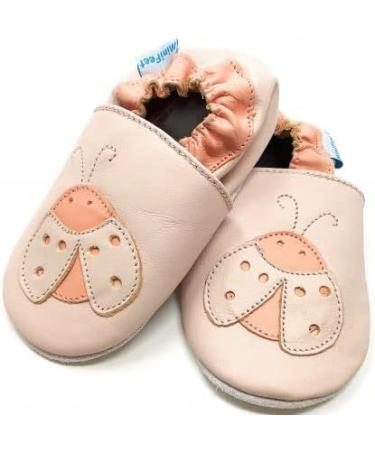 MiniFeet Premium Soft Leather Baby Shoes - Buy 4 Pairs, Get 1 Free! | Toddler Shoes 0-6 Months to 4-5 Years | Pink Ladybird Design - Buy Online on GoSupps.com