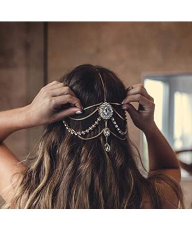 EMZHOLE Silver Tassel Head Chain for Prom, Wedding, and Belly Dance - Women's Headpiece - Buy Online on GoSupps.com