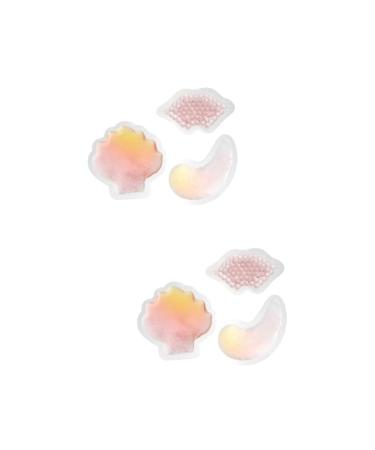 of 6 Beauty Bag Facial Treatment with Questions Underlay Eye Pads Cooling Pads for Eyes Heated Eye Skin Care Pink Eyes Face PVC
