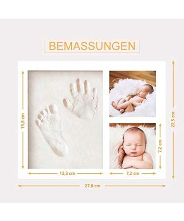 Keroos Plasterprint Baby Hand & Foot Set with Letter Stencils | Premium Wooden Frame | Safe Plexiglass | Ideal for Pets | Shop Internationally - Buy Online on GoSupps.com