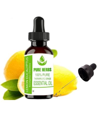 Pure Herbs Essential Oils Lemon Eucalyptus (Eucalyptus Citriodora) - 100 ml | Natural Aromatherapy for Relaxation & Wellness - International Shipping Available - Buy Online on GoSupps.com